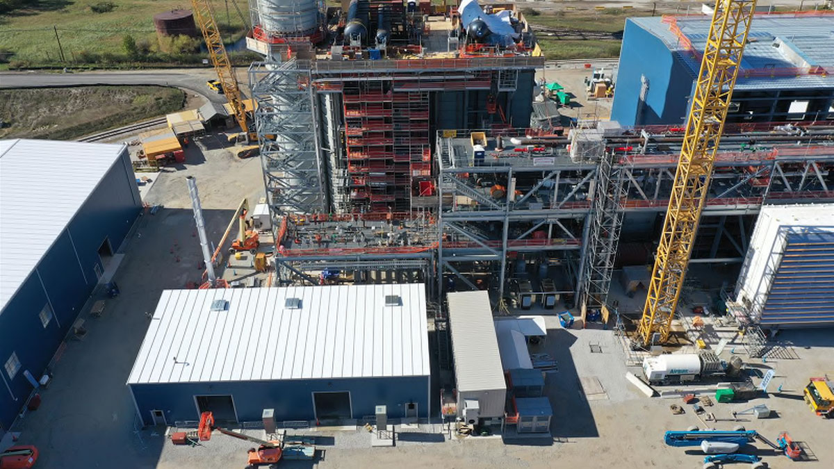 Power plant construction – HRSG and pipe rack activities
