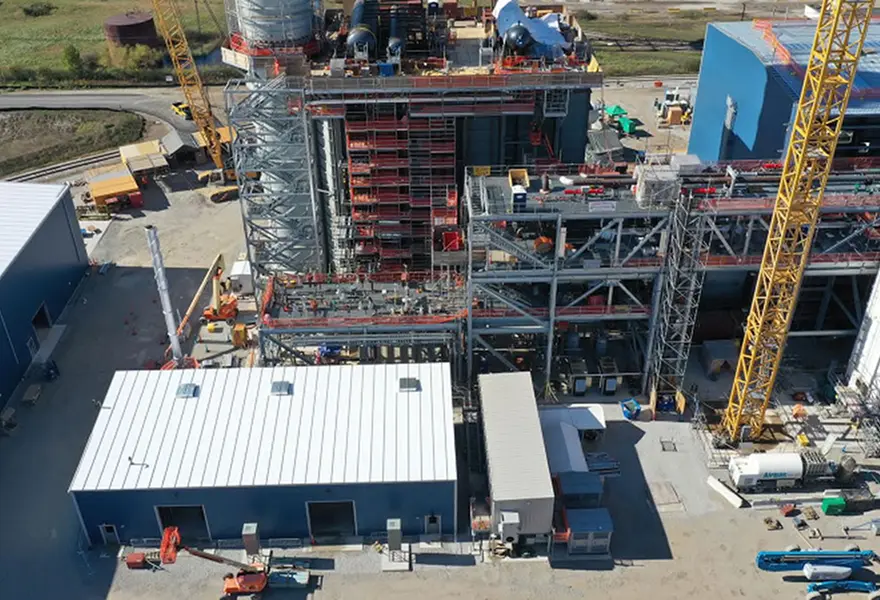 Power plant construction – HRSG and pipe rack activities